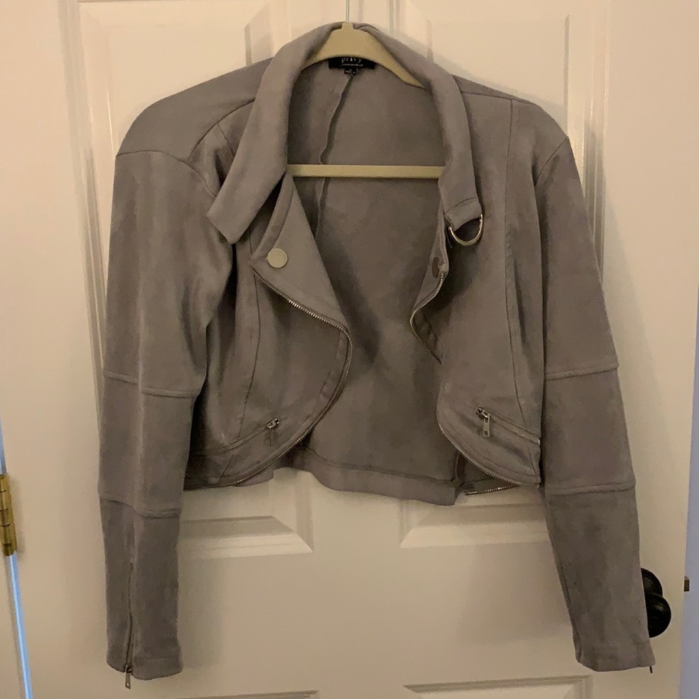 NWOT Cropped Velvet Jacket